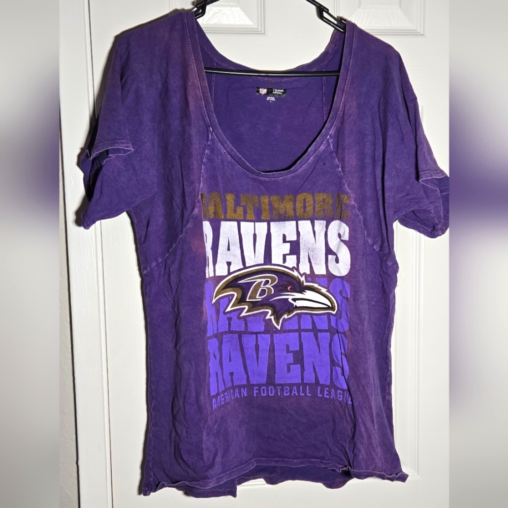 Baltimore ravens off shoulder tee